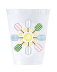 In Stock Pickleball Flower Shatterproof Cups