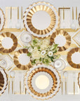 Dinner Plate Gold & White, 8 pkg