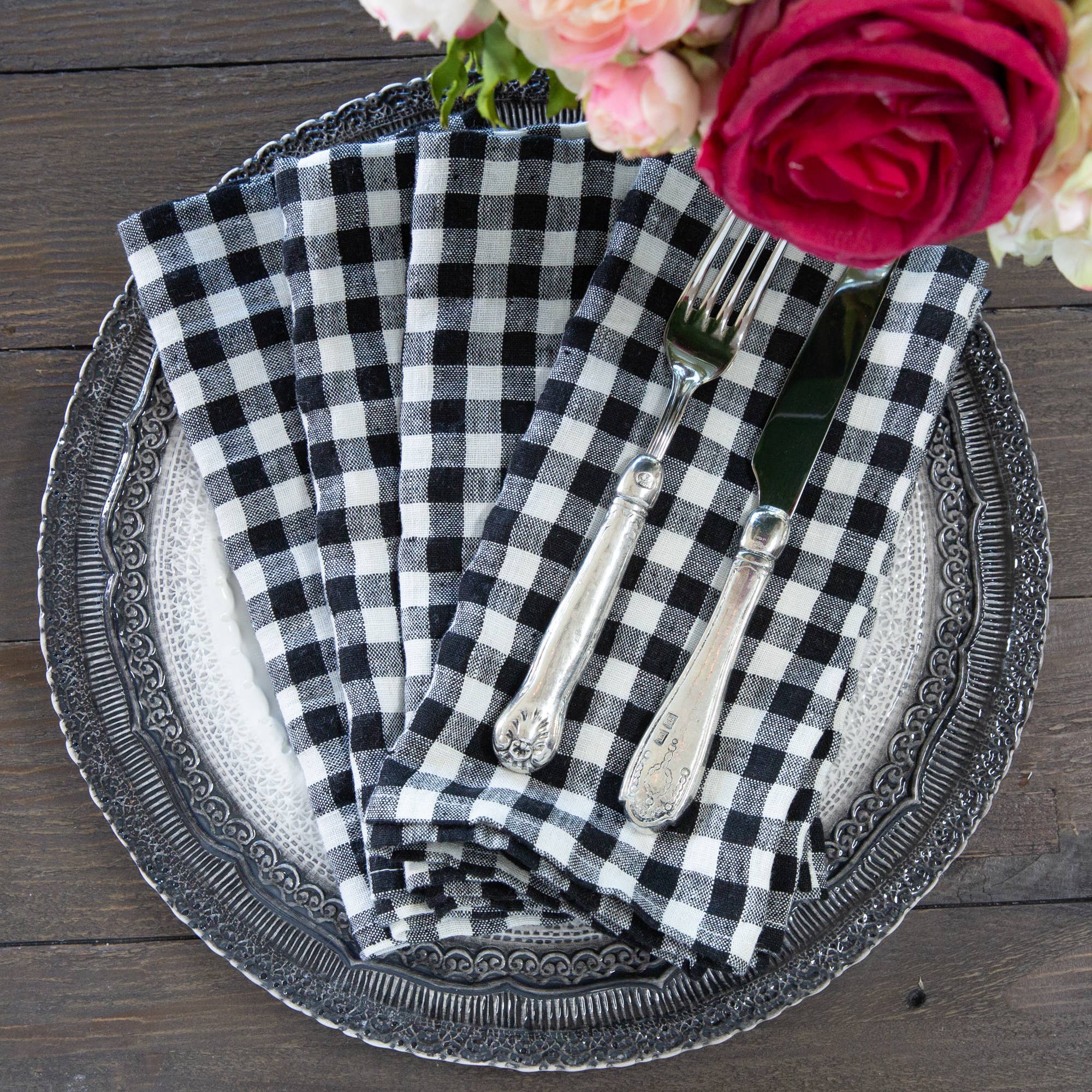 Washed Linen Napkin Set of 4 - New Color: Evergreen