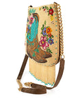 Line Dance Beaded Cowboy Boots and Flowers Crossbody Handbag