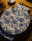 Melamine Chinoiserie Garden Bleu Dinner Plate 10", Set of 4