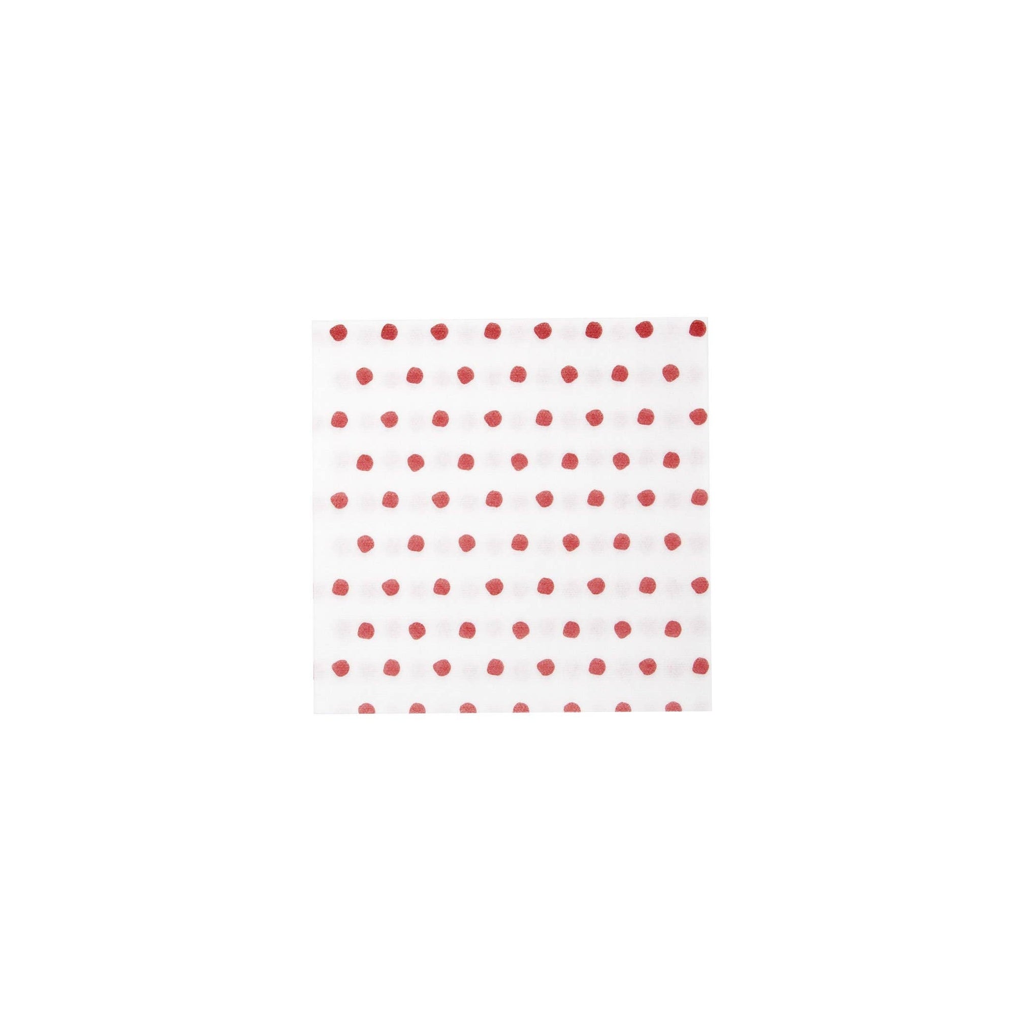 Papersoft Napkins Dot Red Cocktail Napkins, Pack/20