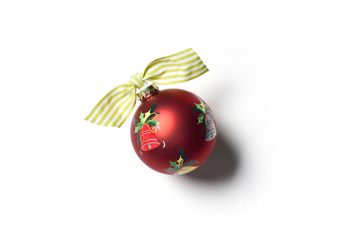 Christmas Bells are Ringing Glass Ornament