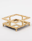 Gold Bamboo Cocktail Napkin Tray