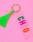Tassel Sorority Key Fob: Chi Omega