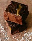 Dark Chocolate Sea Salt Caramel Fudge 8oz