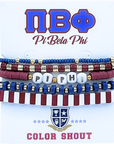 Sorority 5 Bracelet Mega Stack: Pi Beta Phi