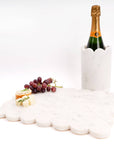White Marble Scalloped Wine & Champagne Chiller