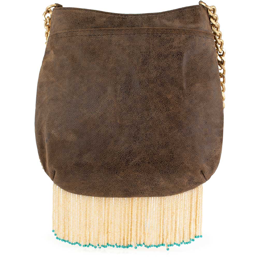 Line Dance Beaded Cowboy Boots and Flowers Crossbody Handbag