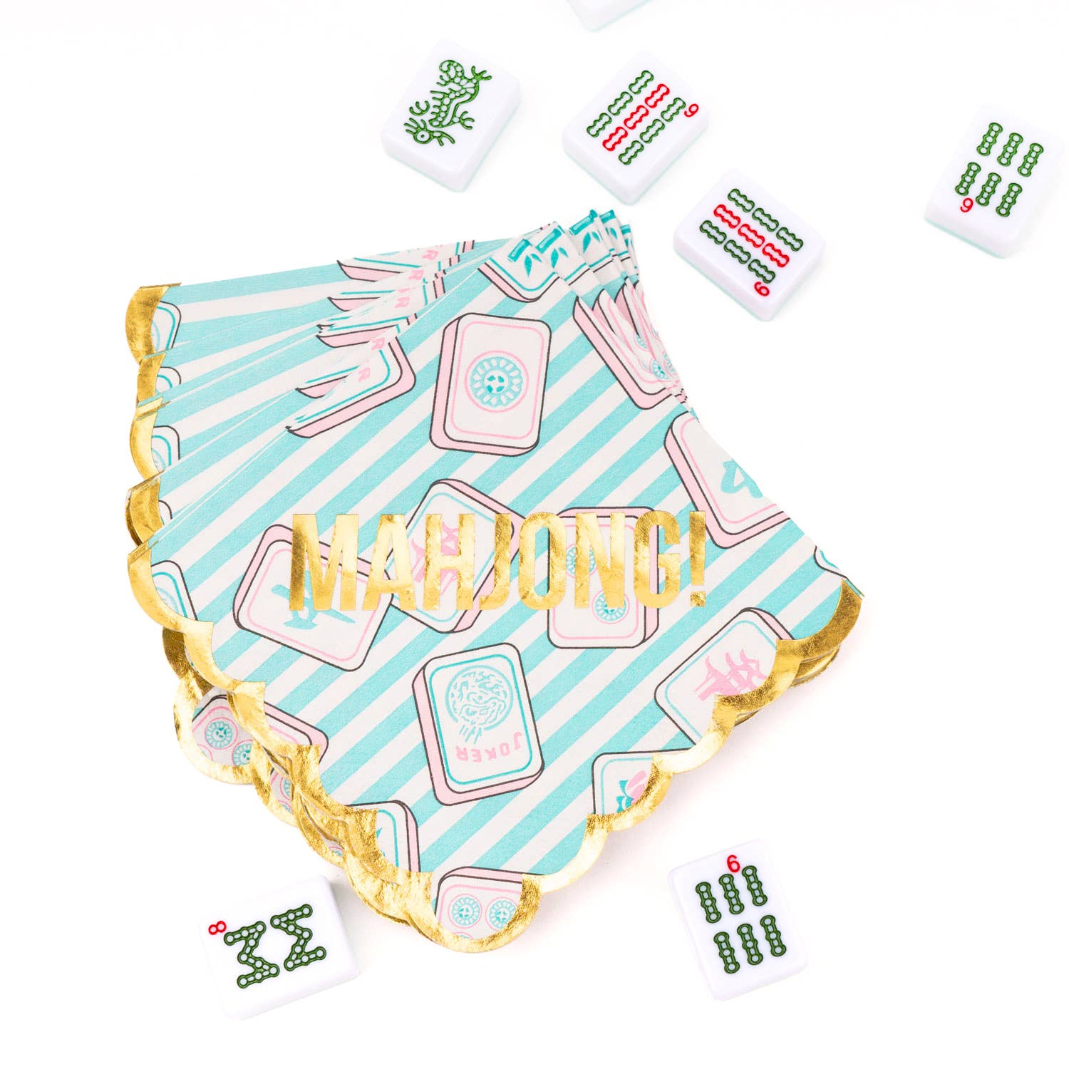 Mahjong Stripe Paper Cocktail Napkins