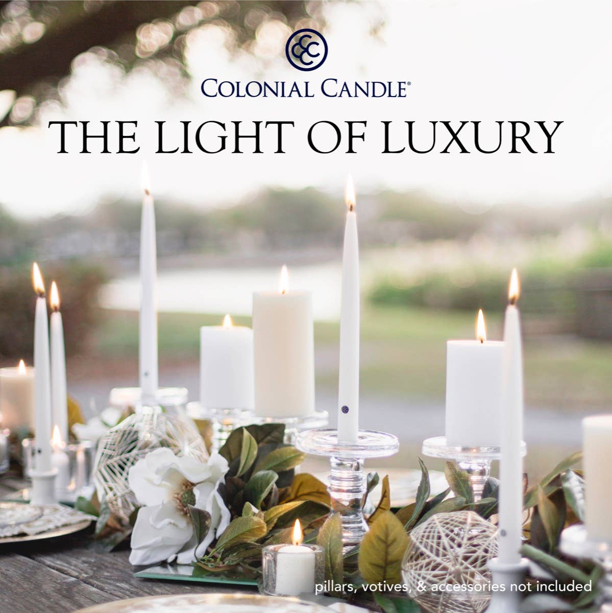 Colonial Candle Classic Taper-Unscented-12in-Ivory
