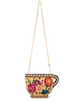 Tea Party beaded and embroidered crossbody bag