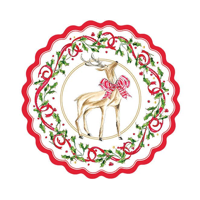 Holly Berry Paper Salad Plates
