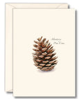 Pine Cone Notecards with Matching Envelopes - Set of 8