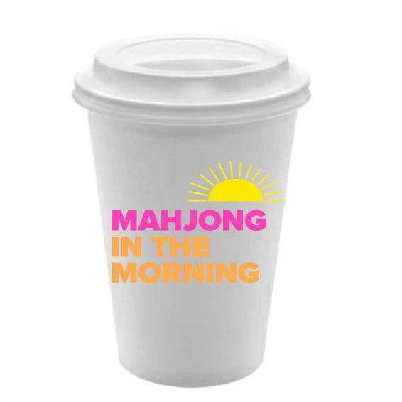 Mahjong in the Morning Paper Coffee Cups, S/10