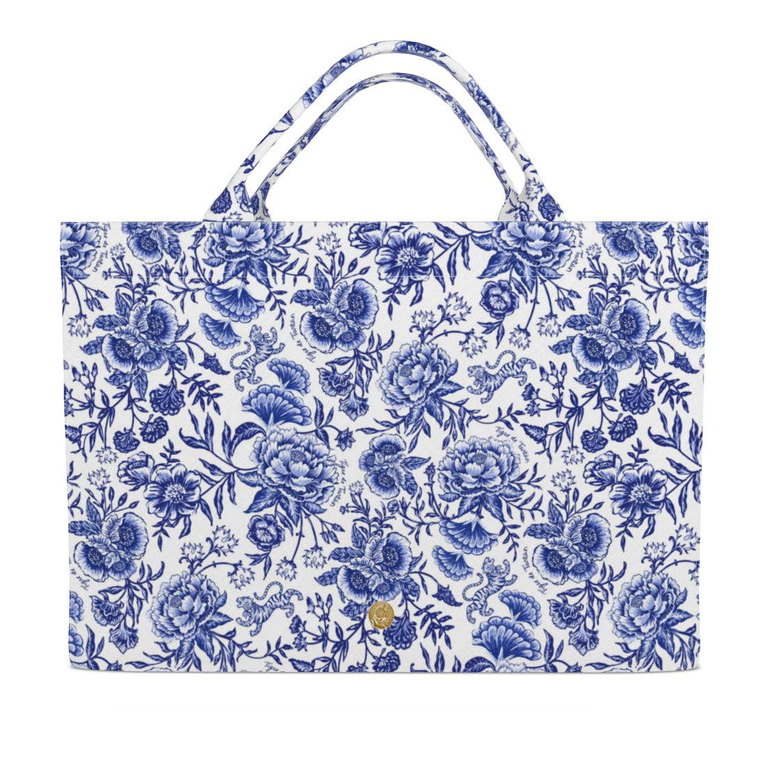 Chinoiserie Bleu Jumbo Slouchy Denim Tote