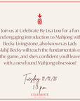 Afternoon Beginner Mahjong | November 11
