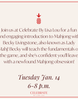Evening Beginner Mahjong | January 14