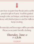 Watercolor Class | June 11