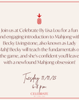 Evening Beginner Mahjong | November 19