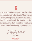 Evening Beginner Mahjong | October 15