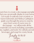 Decoupage Pumpkin Workshop | October 30