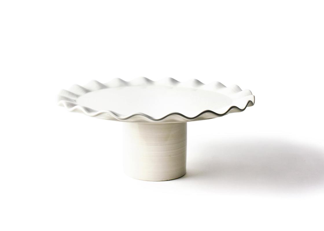Signature White Ruffle Large Cake Stand