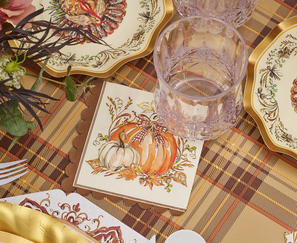 Turkey & Gourds Cocktail Napkins