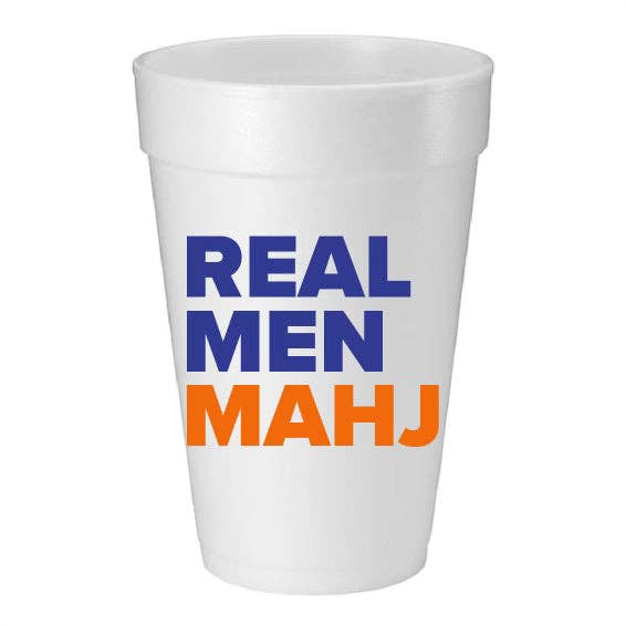 Real Men Mahj Foam Cups
