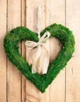 Moss Heart Decor Green