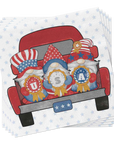 Gnome's Truck Cocktail Napkins - Patriotic Napkins