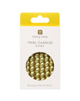 Gold Twirl Birthday Candles