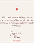 Evening Beginner Mahjong | November 19