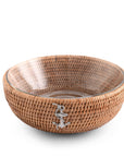 Anchor Hand Woven Wicker Natural Rattan Serving Bowl