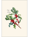 Christmas Holly Assortment Notecards with Matching Envelopes - Set of 8