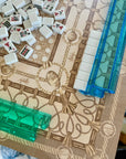 Chinoiserie Blue Mahjong Mat
