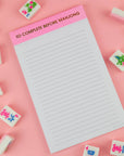 To Complete Before Mahjong Notepad