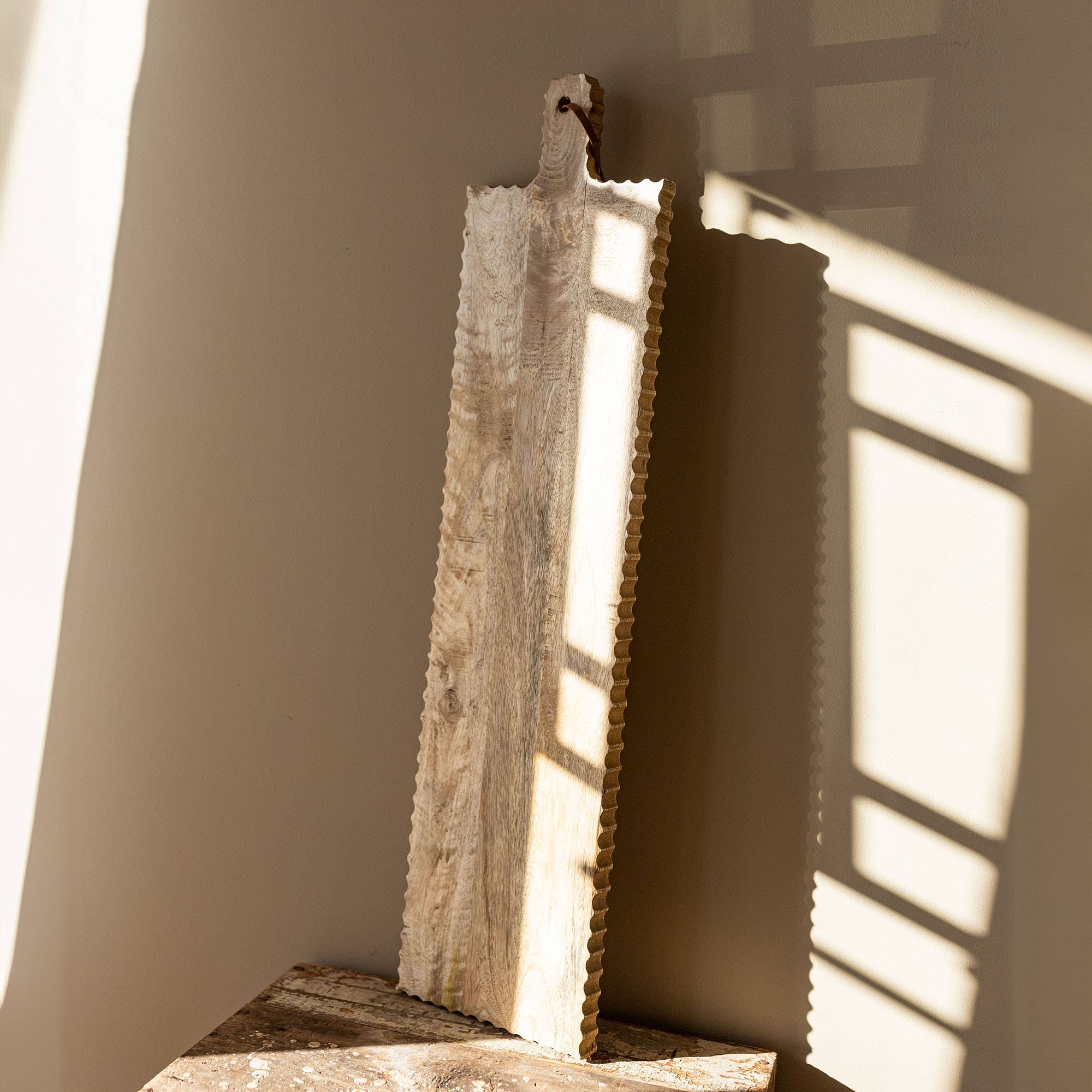Oversized Rectangle Carved Wood Serving Board