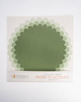 Green Ombre Scallop Paper Placemats
