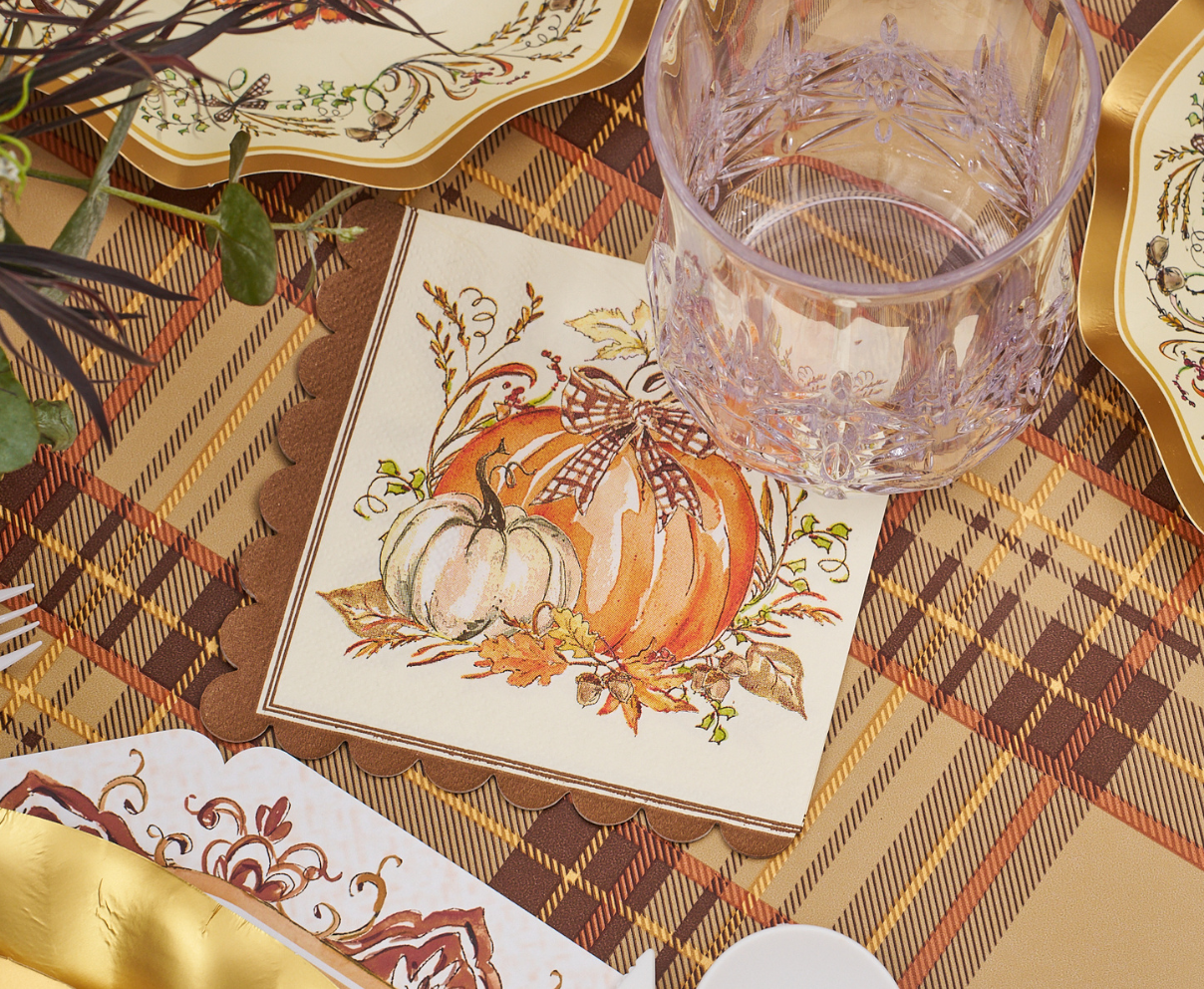 Turkey & Gourds Cocktail Napkins