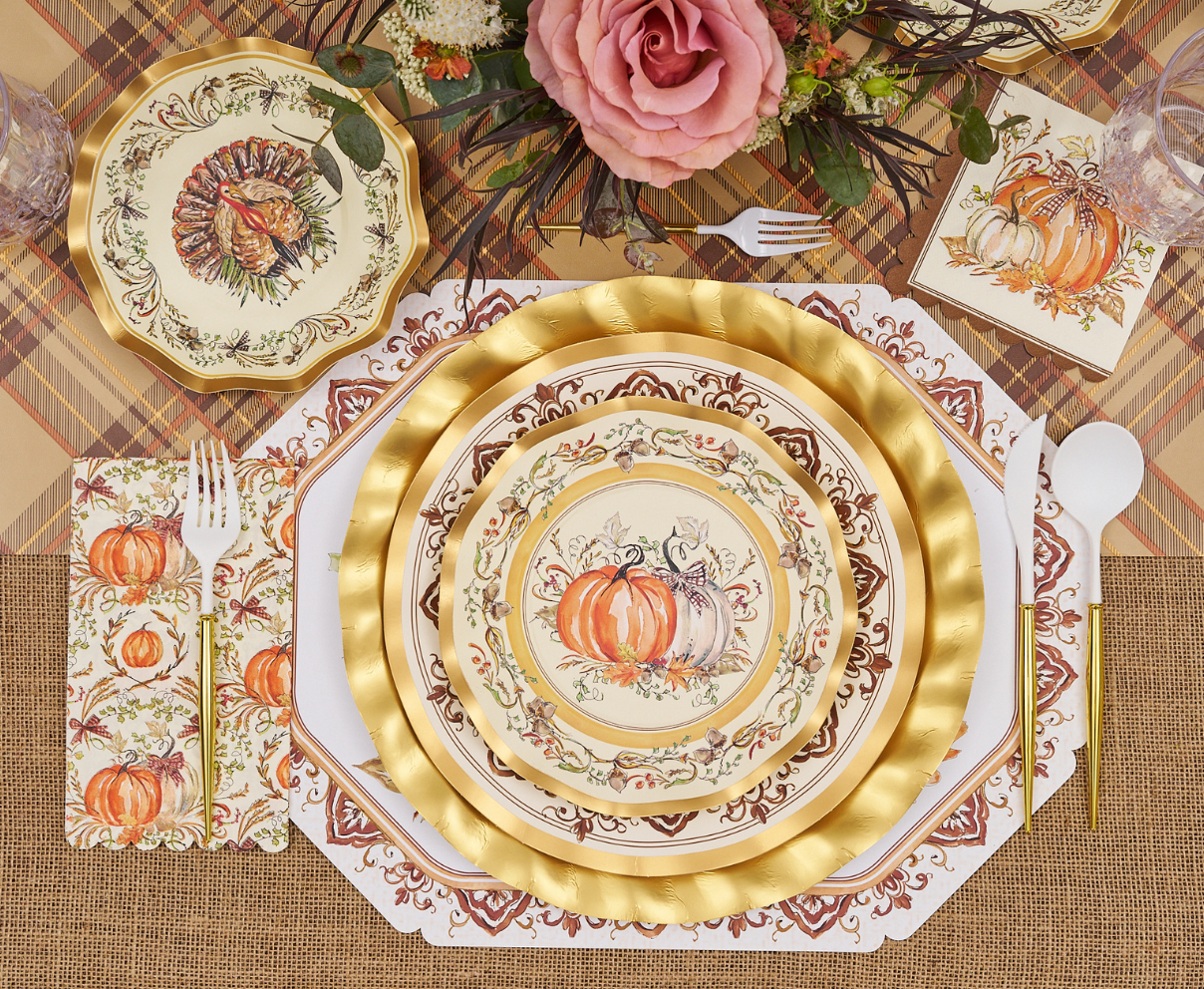 Turkey & Gourds Cocktail Napkins