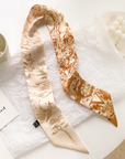 Initial Silk Scarf – Personalized Gift Accent for Her: J