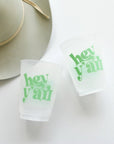 Hey Y'all Frost Flex Reusable Cup Set: Mint