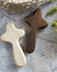 Handheld Cross - Dark Wood