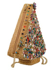 Glittering Joy Colorful Christmas Tree with Gems Handbag