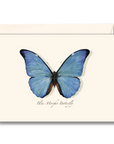 Blue Morpho Butterfly Notecards with Matching Envelopes - Set of 8