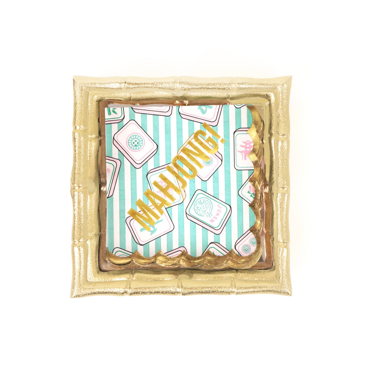 Mahjong Stripe Paper Cocktail Napkins