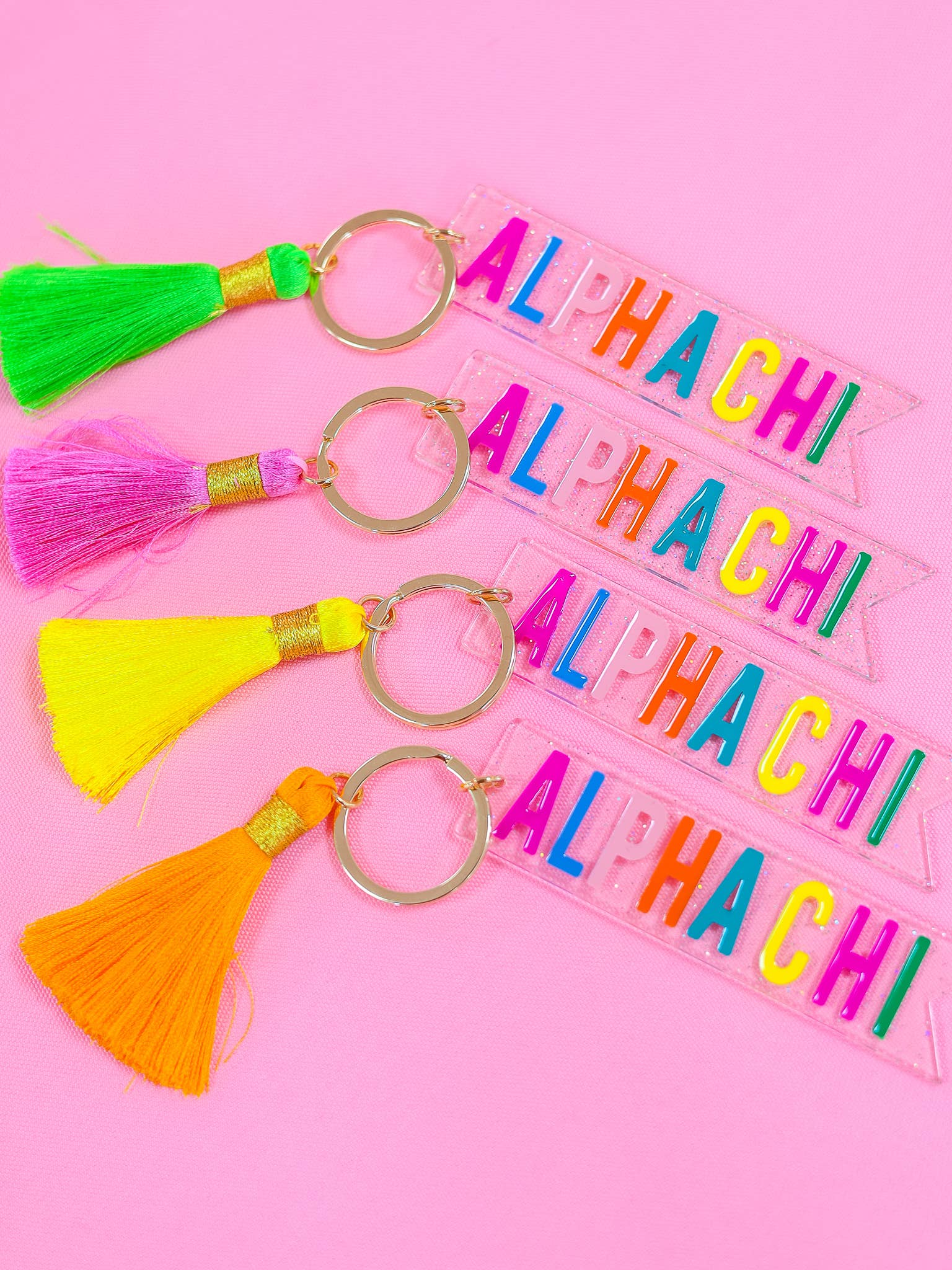 Delta Delta Delta Tassel Key Fob