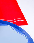 Blue Color Block Dinner Paper Plates