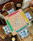 Chinoiserie Blue Mahjong Mat